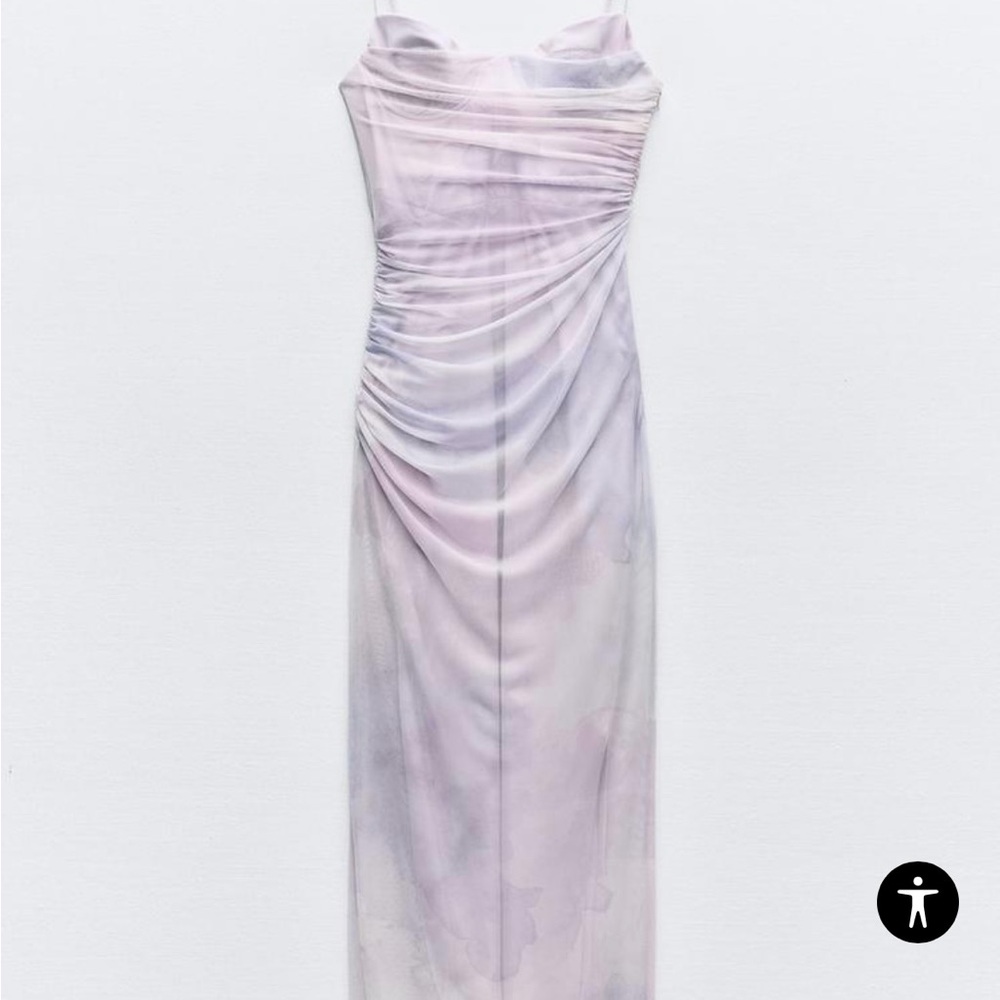 Brand new with tags light lavender tulle Zara dress. Size xs